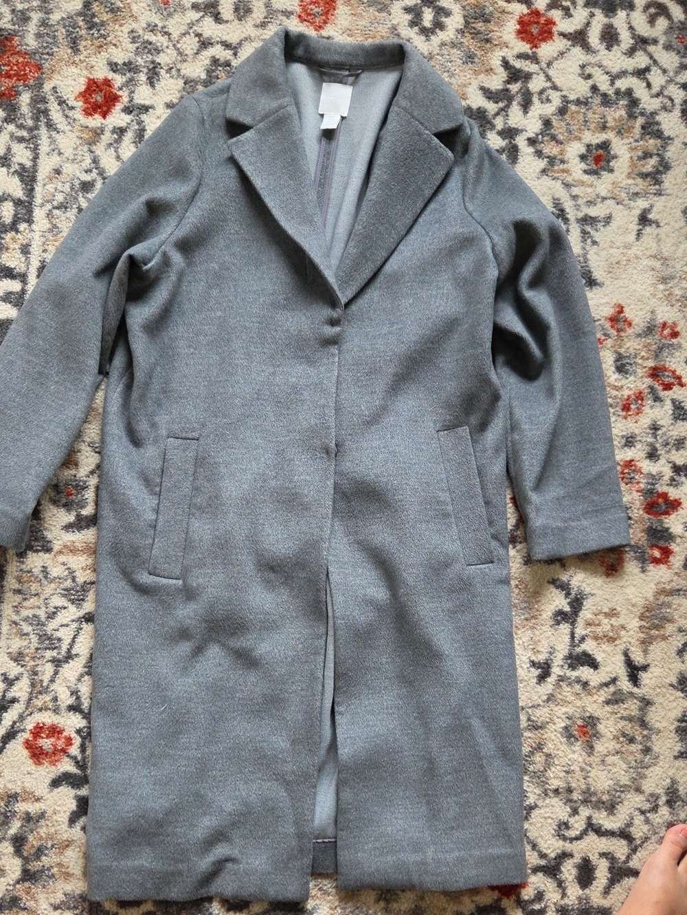 H&M Gray Long Trench Coat